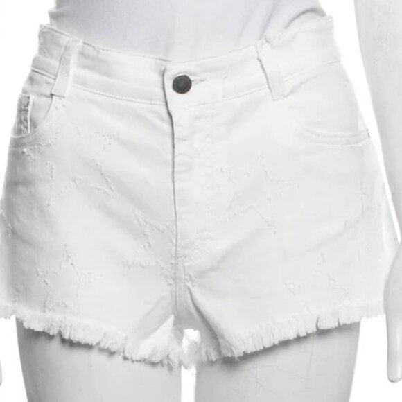 STELLA MCCARTNEYDistressed Mini Shorts - Embroidered stars - NEW - Size: US28